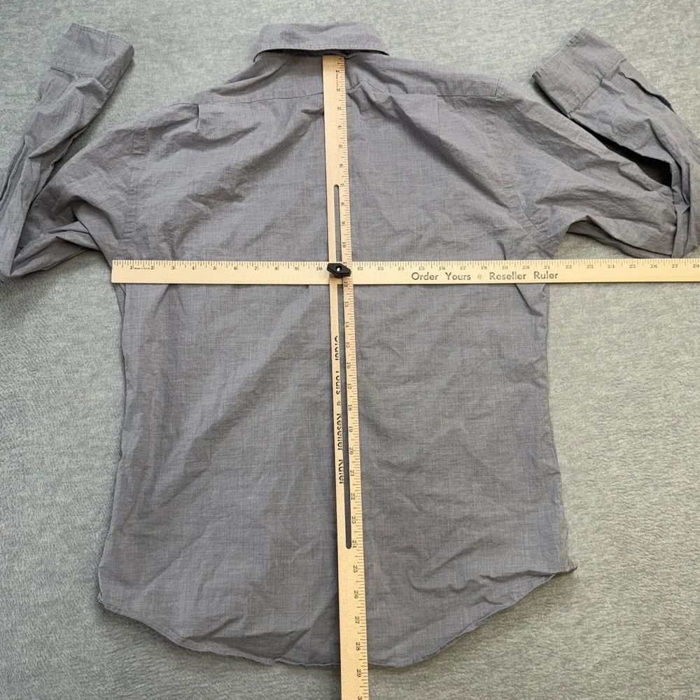 Polo Ralph Lauren‎ Shirt Mens Large Gray Slim Fit Cotton Stretch Lightweight